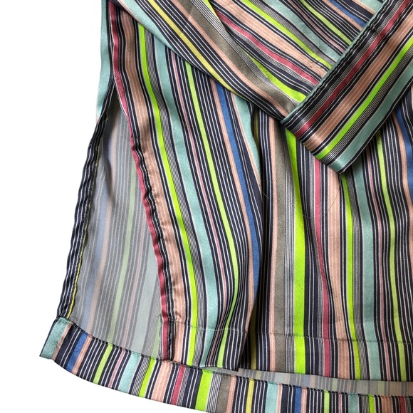 Victoria's Secret Satin Striped Pajama Shirt SZ M - Picture 11 of 13